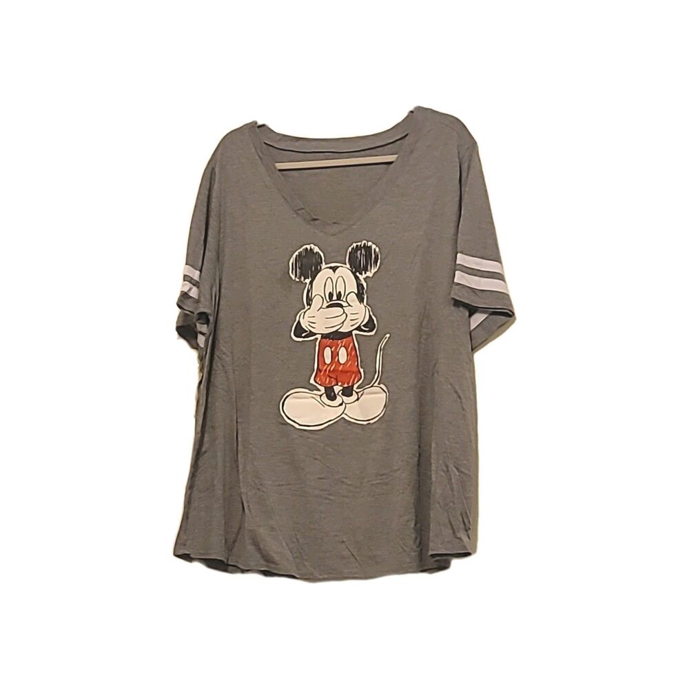Disney Mickey Mouse Women's V-Neck Sporty Shirt